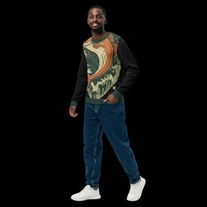 Knitted crew neck sweater