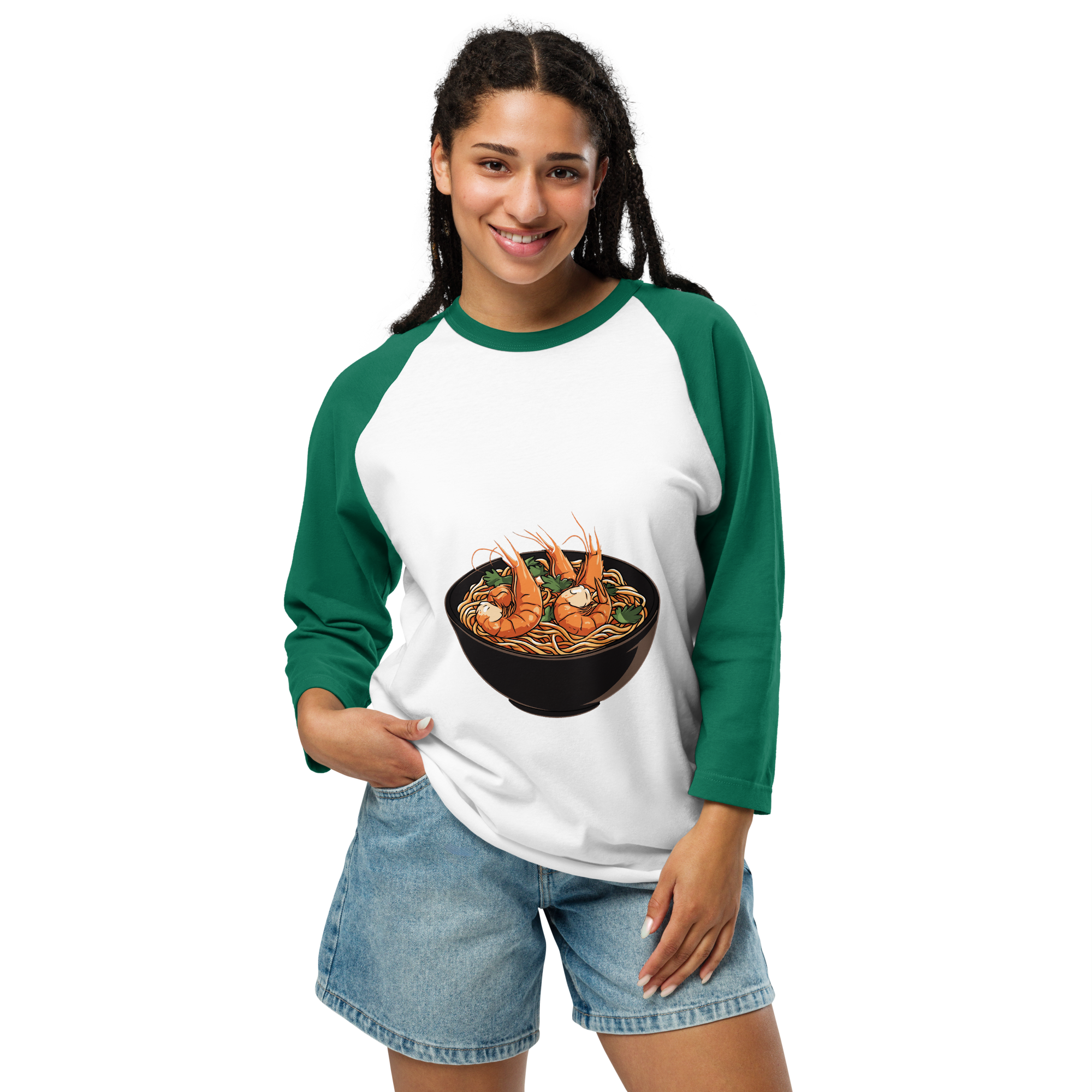 3/4 sleeve raglan shirt